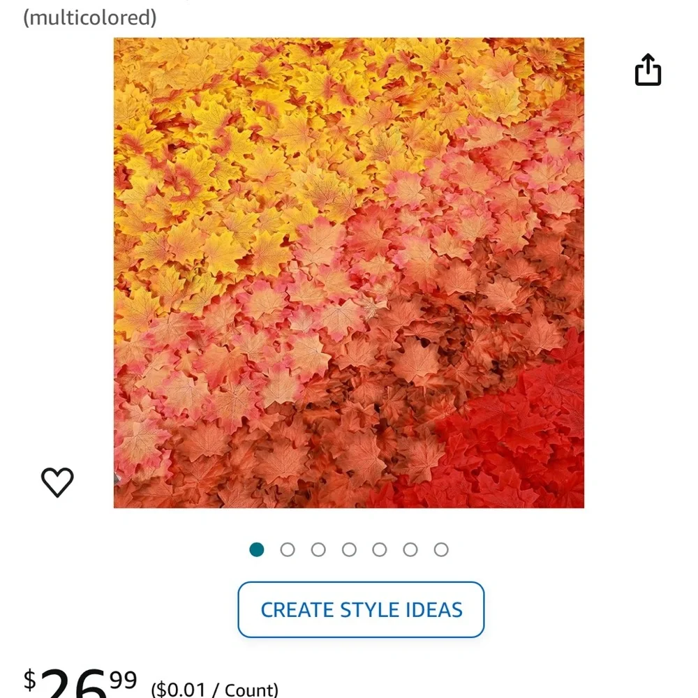 Fall leaves 3000 count new in package